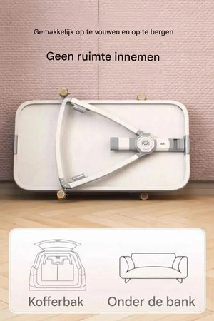Movebaby™ Luxe Baby Wieg – Verstelbaar & Comfortabel | Geschikt voor 0-36 Maanden | Aluminium Frame & Zachte Bekleding Movebaby