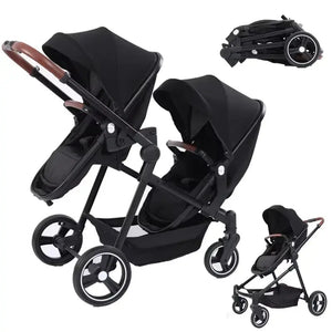 Movebaby™ Duo Kinderwagen 2025 – Dubbele Kinderwagen – Opvouwbaar en Multifunctioneel