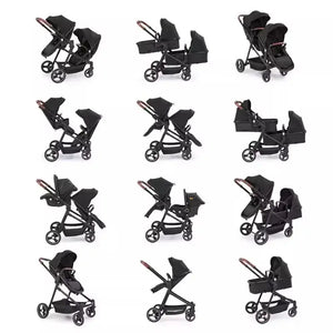 Movebaby™ Duo Kinderwagen 2025 – Dubbele Kinderwagen – Opvouwbaar en Multifunctioneel