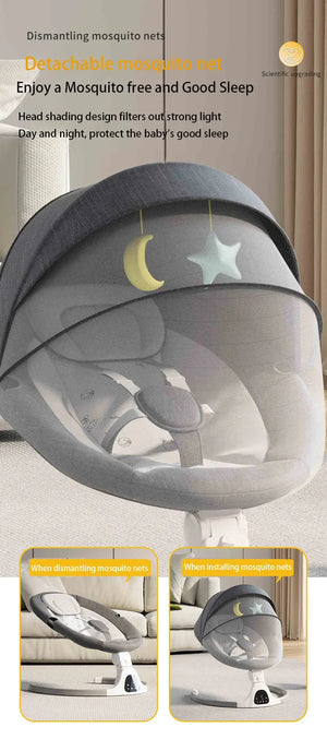 Movebaby™ Elektrische Baby Schommelstoel – Met Afstandsbediening en Muziekfunctie – Tot 15KG Movebaby