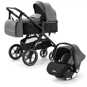 Movebaby™ Luxe 3-in-1 Kinderwagen – Compleet met 9 Accessoires | Verstelbaar, Inklapbaar & Geschikt vanaf Geboorte Movebaby