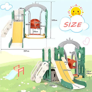 Movebaby™ Glij- & Klimspeelgoed | Binnen & Buiten Babyglijbaan met Schommel Movebaby