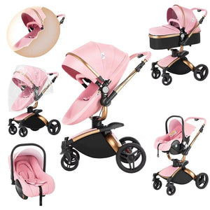 Movebaby™ HR-T Kinderwagen 3-in-1 | Vierwielige Kinderwagen voor Baby’s Movebaby