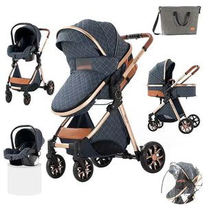 Movebaby™ V9 Kinderwagen 3-in-1 | Lichtgewicht Vierwielige Kinderwagen voor Pasgeborenen Movebaby