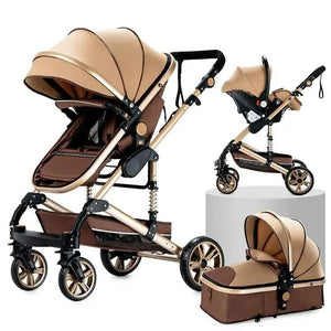 Movebaby™ Xr Luxe Kinderwagen 3-in-1 | Draagbaar en Opvouwbaar met Aluminium Frame Movebaby