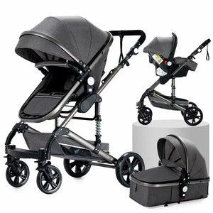 Movebaby™ Xr Luxe Kinderwagen 3-in-1 | Draagbaar en Opvouwbaar met Aluminium Frame Movebaby