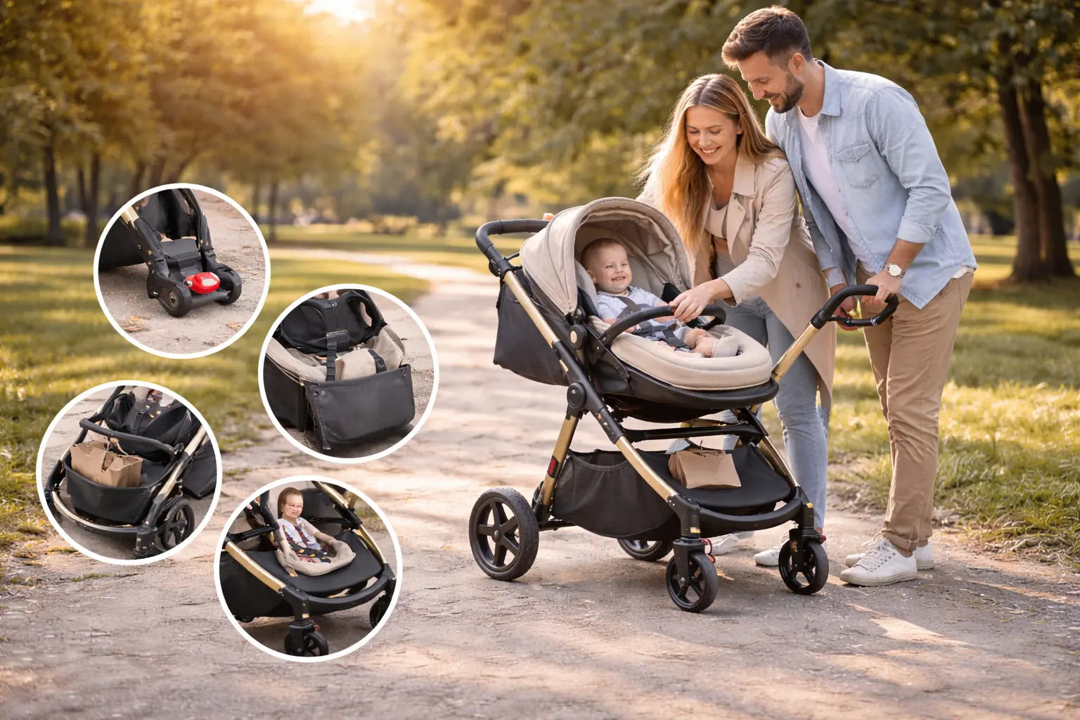 3-in-1 kinderwagen veilig gebruiken: rem, gordel en stabiliteit Movebaby