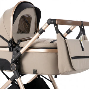 Movebaby™ 3-in-1 Kinderwagen Set met ISOFIX Base – Compact Opvouwbaar met Autostoel – Geschikt vanaf Geboorte Movebaby