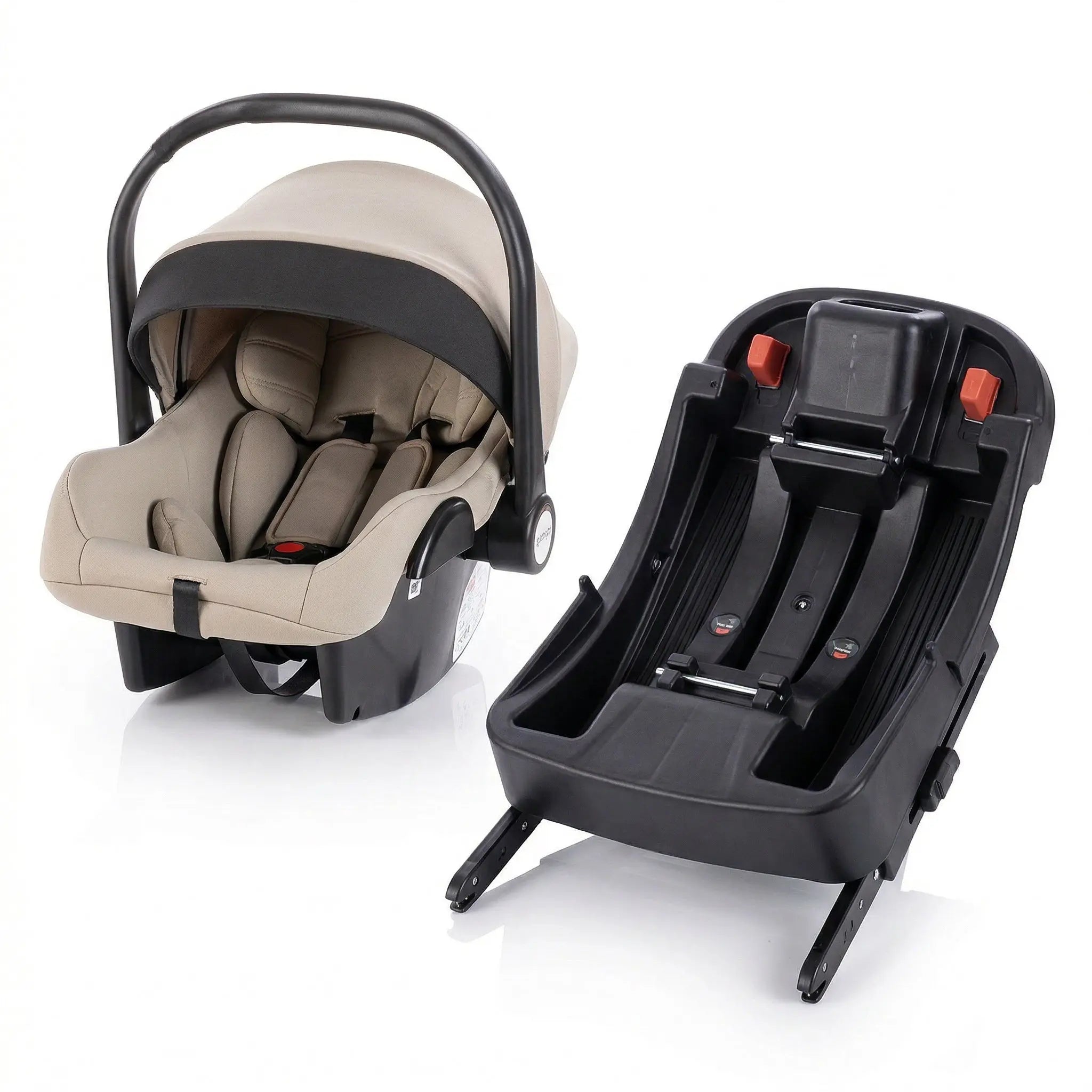 Movebaby™ 3-in-1 Kinderwagen Set met ISOFIX Base – Compact Opvouwbaar met Autostoel – Geschikt vanaf Geboorte Movebaby
