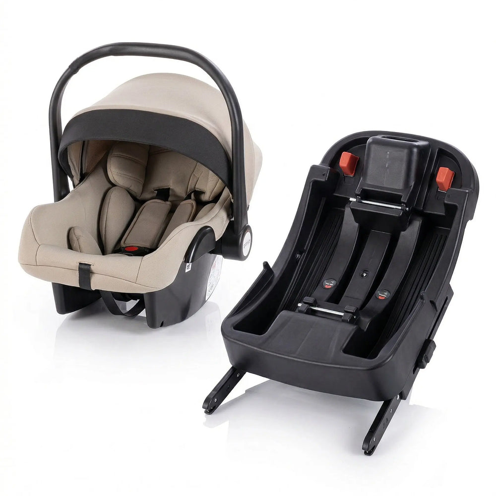 Movebaby™ 3-in-1 Kinderwagen Set met ISOFIX Base – Compact Opvouwbaar met Autostoel – Geschikt vanaf Geboorte Movebaby