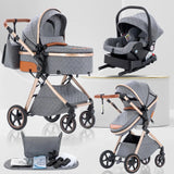 Movebaby™ 3 in 1 Kinderwagen met Autostoel & ISOFIX Base