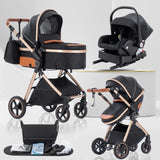 Movebaby™ 3 in 1 Kinderwagen met Autostoel & ISOFIX Base