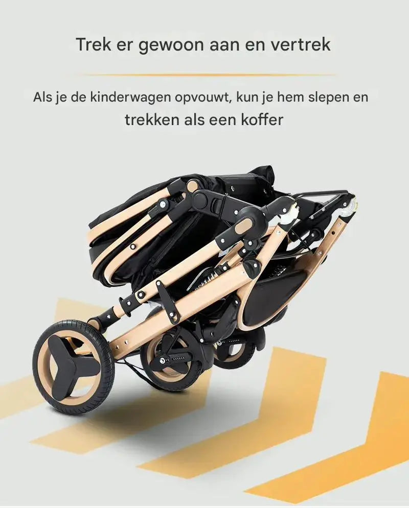 Movebaby™ 3-in-1 Kinderwagen met Autostoel – Luxe & Verstelbaar | Inclusief Accessoires Movebaby