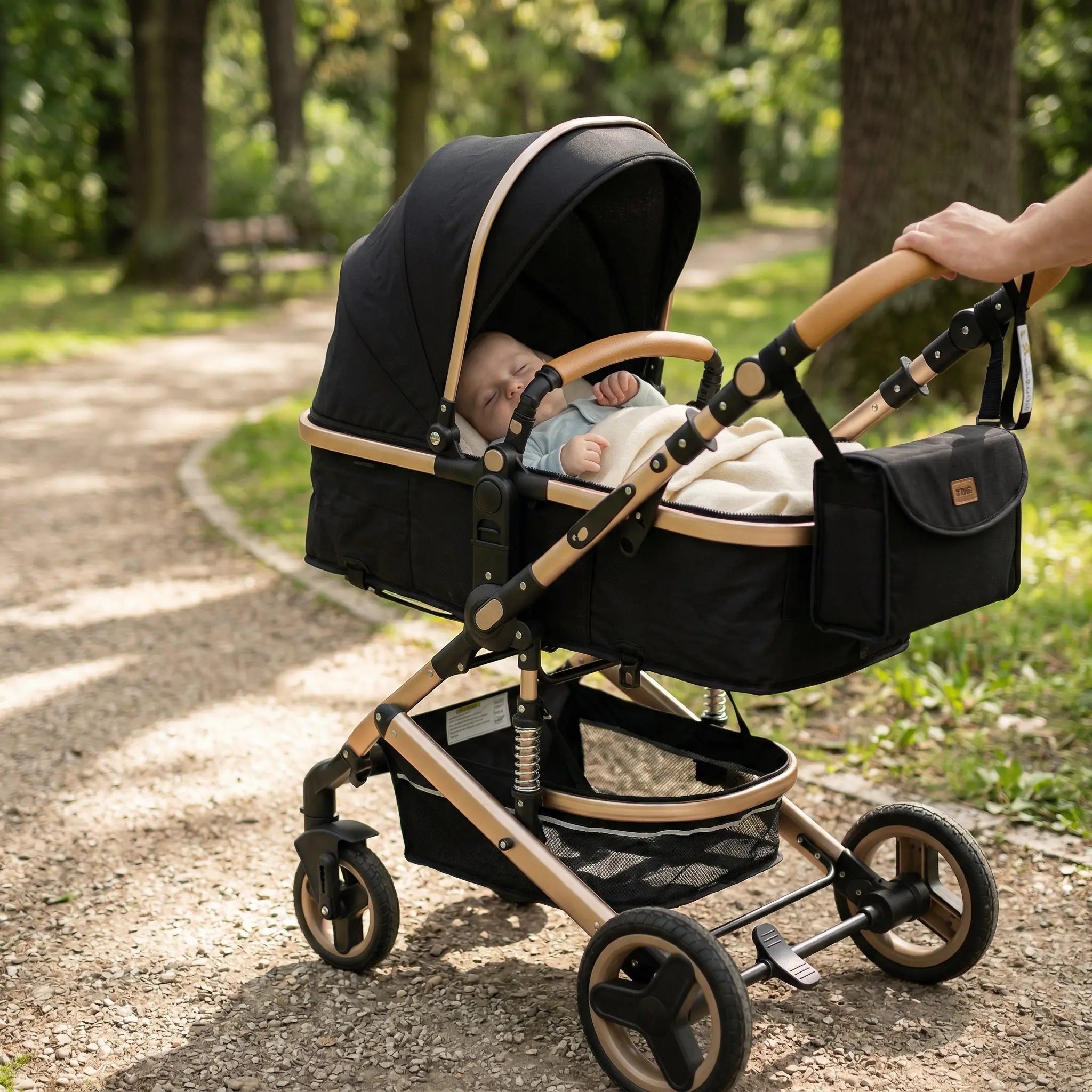 Movebaby™ 3-in-1 Kinderwagen met Autostoel – Luxe & Verstelbaar | Inclusief 9 Accessoires Movebaby