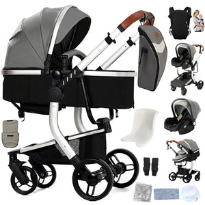 Movebaby™ 518 Kinderwagen 3-in-1 | Lichtgewicht Vierwielige Kinderwagen voor Pasgeborenen Movebaby