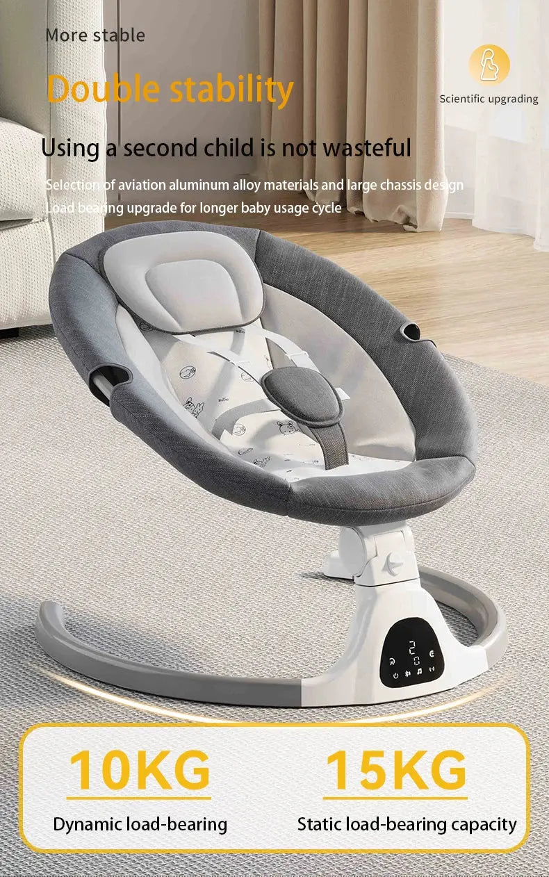 Movebaby™ Elektrische Baby Schommelstoel – Met Afstandsbediening en Muziekfunctie – Tot 15KG Movebaby