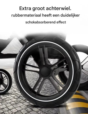 Movebaby™ Luxe 3-in-1 Kinderwagen – Compleet met Accessoires | Verstelbaar, Inklapbaar &amp; Geschikt vanaf Geboorte Movebaby