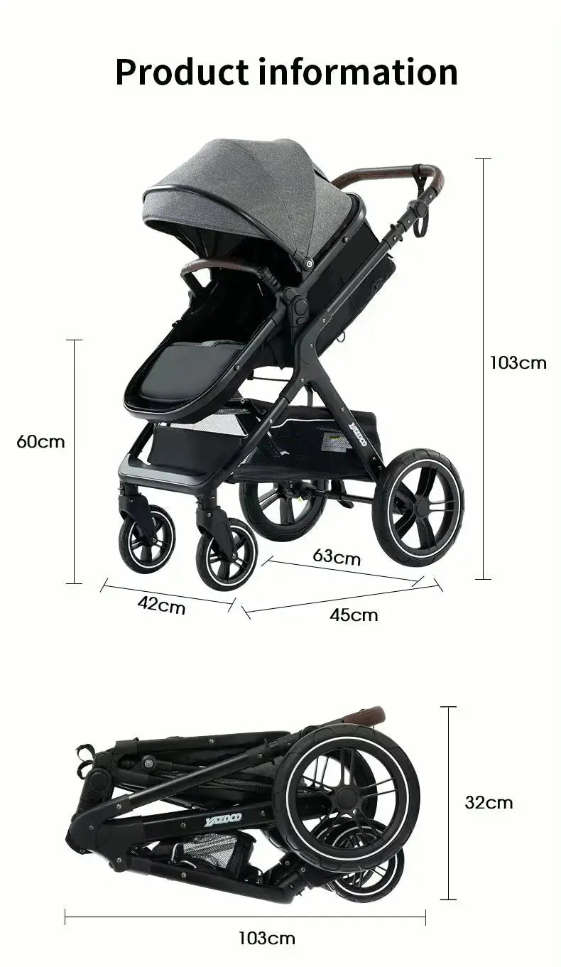 Movebaby™ Luxe 3-in-1 Kinderwagen – Compleet met Accessoires | Verstelbaar, Inklapbaar & Geschikt vanaf Geboorte Movebaby