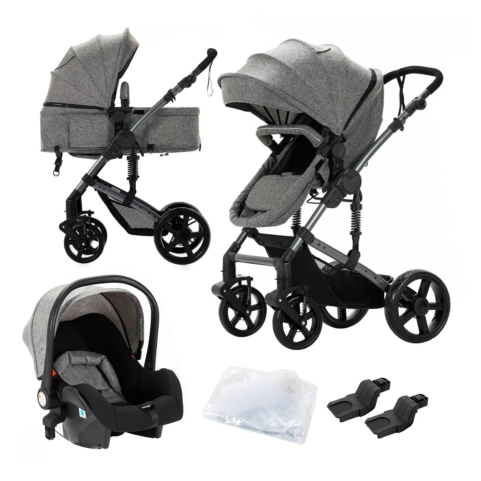 Movebaby™ 588 Kinderwagen 3-in-1 | Lichtgewicht Vierwielige Kinderwagen Movebaby