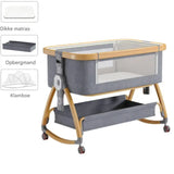 Movebaby™ Luxe Baby Wieg – Verstelbaar & Comfortabel | Geschikt voor 0-36 Maanden | Aluminium Frame & Zachte Bekleding Movebaby