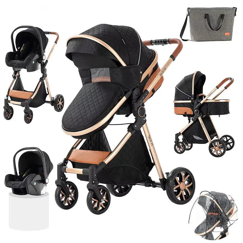 Movebaby™ V9 Kinderwagen 3-in-1 | Lichtgewicht Vierwielige Kinderwagen voor Pasgeborenen Movebaby