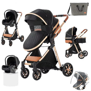 Movebaby™ V9 Kinderwagen 3-in-1 | Lichtgewicht Vierwielige Kinderwagen voor Pasgeborenen Movebaby
