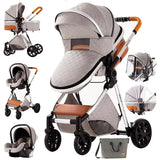 Movebaby™ V9 Kinderwagen 3-in-1 | Lichtgewicht Vierwielige Kinderwagen voor Pasgeborenen Movebaby